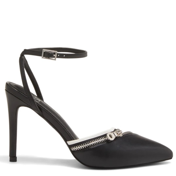 Black and RED heels with zipper details size 7 and 8.5 Brand New - Picture 3 of 7